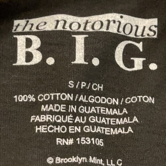Notorious BIG Biggie Smalls Rapper Hip Hop Black - Picture 4 of 5